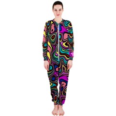 Bending Turn Distort Wave Modern Onepiece Jumpsuit (ladies)  by Wegoenart