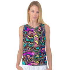 Bending Turn Distort Wave Modern Women s Basketball Tank Top by Wegoenart