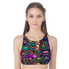 Bending Turn Distort Wave Modern Tank Bikini Top by Wegoenart