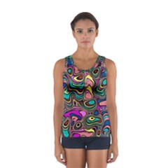 Bending Turn Distort Wave Modern Sport Tank Top  by Wegoenart