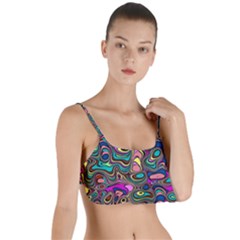 Bending Turn Distort Wave Modern Layered Top Bikini Top 