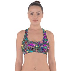 Bending Turn Distort Wave Modern Cross Back Hipster Bikini Top 