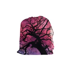 Trees Silhouette Sky Clouds Sunset Drawstring Pouch (medium) by Wegoenart