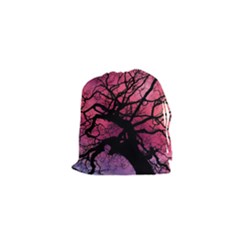 Trees Silhouette Sky Clouds Sunset Drawstring Pouch (xs) by Wegoenart