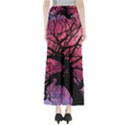 Trees Silhouette Sky Clouds Sunset Full Length Maxi Skirt View2