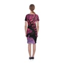 Trees Silhouette Sky Clouds Sunset Classic Short Sleeve Midi Dress View2