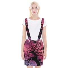 Trees Silhouette Sky Clouds Sunset Braces Suspender Skirt by Wegoenart