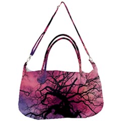 Trees Silhouette Sky Clouds Sunset Removal Strap Handbag by Wegoenart