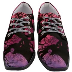 Trees Silhouette Sky Clouds Sunset Women Heeled Oxford Shoes by Wegoenart