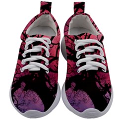 Trees Silhouette Sky Clouds Sunset Kids Athletic Shoes