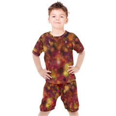 Star Abstract Background Wallpaper Kids  Tee And Shorts Set by Wegoenart