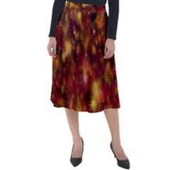 Star Abstract Background Wallpaper Classic Velour Midi Skirt  by Wegoenart