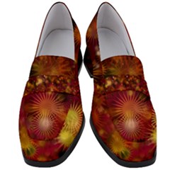 Star Abstract Background Wallpaper Women s Chunky Heel Loafers by Wegoenart