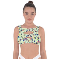 Flowers Ornament Decoration Bandaged Up Bikini Top