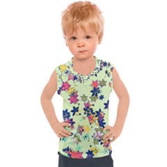 Flowers Ornament Decoration Kids  Mesh Tank Top