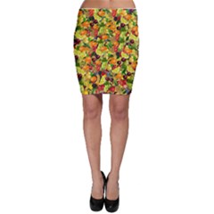 Background Pattern Structure Fruit Bodycon Skirt