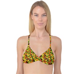 Background Pattern Structure Fruit Reversible Tri Bikini Top