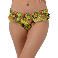 Background Pattern Structure Fruit Frill Bikini Bottom