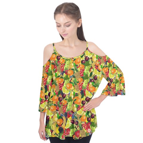 Background Pattern Structure Fruit Flutter Tees by Wegoenart