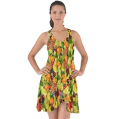 Background Pattern Structure Fruit Show Some Back Chiffon Dress by Wegoenart