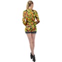 Background Pattern Structure Fruit Long Sleeve Satin Shirt View2