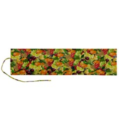 Background Pattern Structure Fruit Roll Up Canvas Pencil Holder (l)