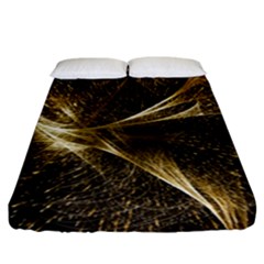 Quantum Physics Wave Particles Fitted Sheet (california King Size) by Wegoenart