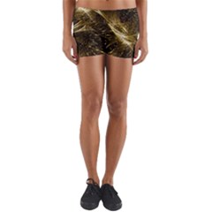 Quantum Physics Wave Particles Yoga Shorts by Wegoenart