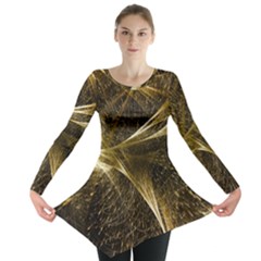 Quantum Physics Wave Particles Long Sleeve Tunic  by Wegoenart