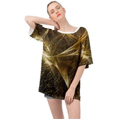 Quantum Physics Wave Particles Oversized Chiffon Top by Wegoenart