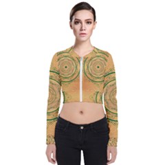 Mandalas Flower Mandalas Flowers Long Sleeve Zip Up Bomber Jacket by Wegoenart