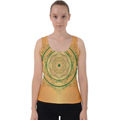 Mandalas Flower Mandalas Flowers Velvet Tank Top by Wegoenart