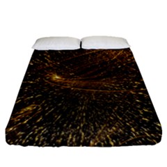 Quantum Physics Wave Particles Fitted Sheet (queen Size) by Wegoenart