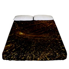 Quantum Physics Wave Particles Fitted Sheet (king Size) by Wegoenart