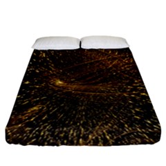 Quantum Physics Wave Particles Fitted Sheet (california King Size) by Wegoenart