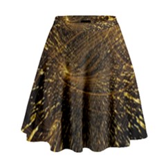 Quantum Physics Wave Particles High Waist Skirt by Wegoenart