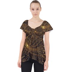 Quantum Physics Wave Particles Lace Front Dolly Top by Wegoenart