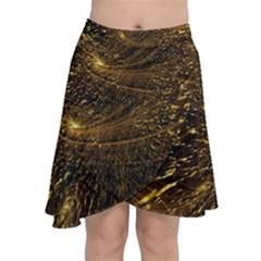 Quantum Physics Wave Particles Chiffon Wrap Front Skirt by Wegoenart