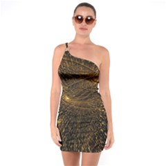 Quantum Physics Wave Particles One Soulder Bodycon Dress by Wegoenart