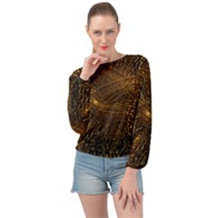 Quantum Physics Wave Particles Banded Bottom Chiffon Top by Wegoenart