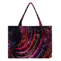 Bokeh Heart Love Romance Medium Tote Bag by Wegoenart