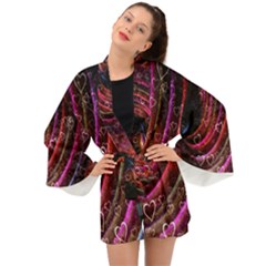 Bokeh Heart Love Romance Long Sleeve Kimono