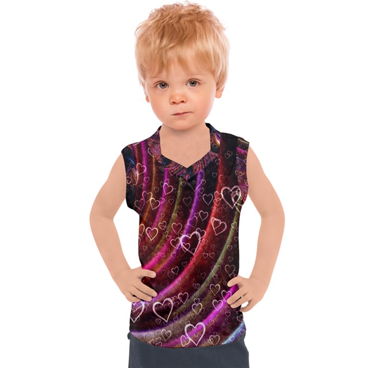 Bokeh Heart Love Romance Kids  Mesh Tank Top