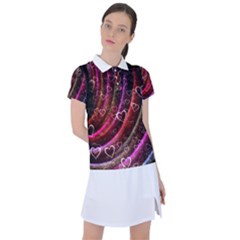 Bokeh Heart Love Romance Women s Polo Tee