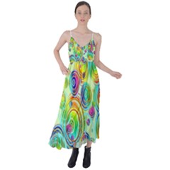 Wallpaper Pattern Colorful Color Tie Back Maxi Dress