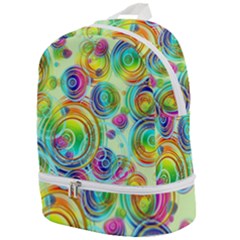 Wallpaper Pattern Colorful Color Zip Bottom Backpack