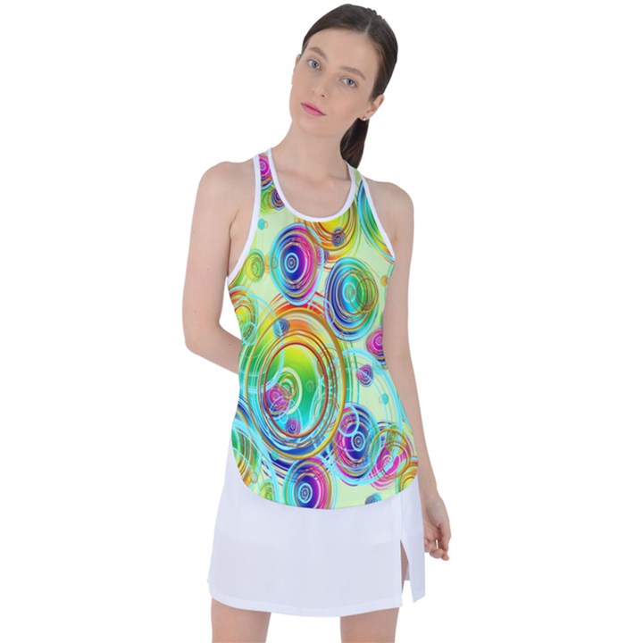 Wallpaper Pattern Colorful Color Racer Back Mesh Tank Top