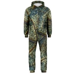 Leaf Leaves Fall Foliage Structure Hooded Jumpsuit (men)  by Wegoenart