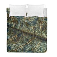 Leaf Leaves Fall Foliage Structure Duvet Cover Double Side (full/ Double Size) by Wegoenart