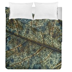 Leaf Leaves Fall Foliage Structure Duvet Cover Double Side (queen Size) by Wegoenart